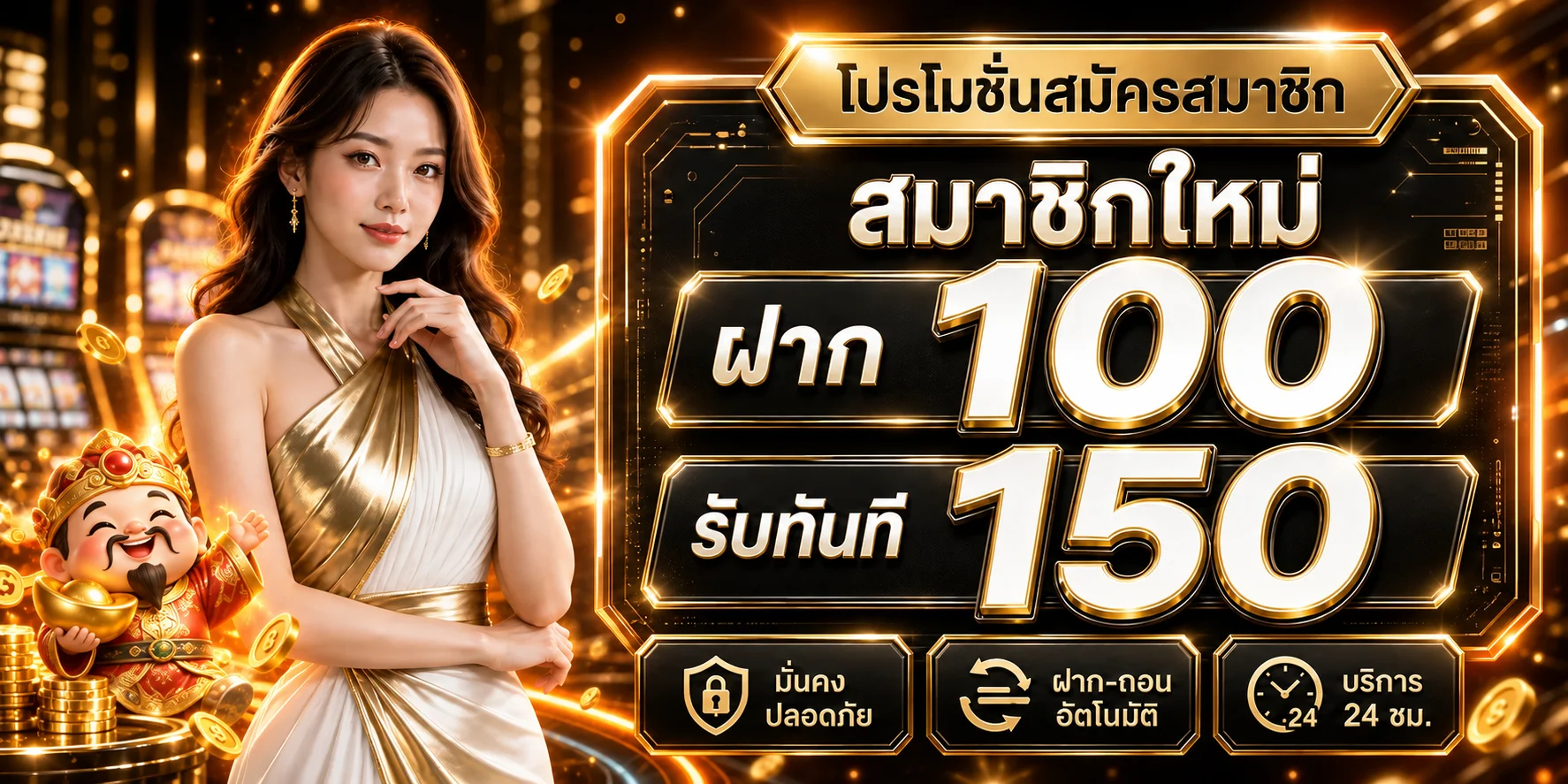 Pop777 โปรโมชั่นสมาชิกใหม่ในธีมส้มดำ